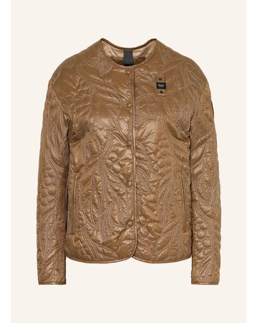 Blauer Brown Steppjacke QUEEN