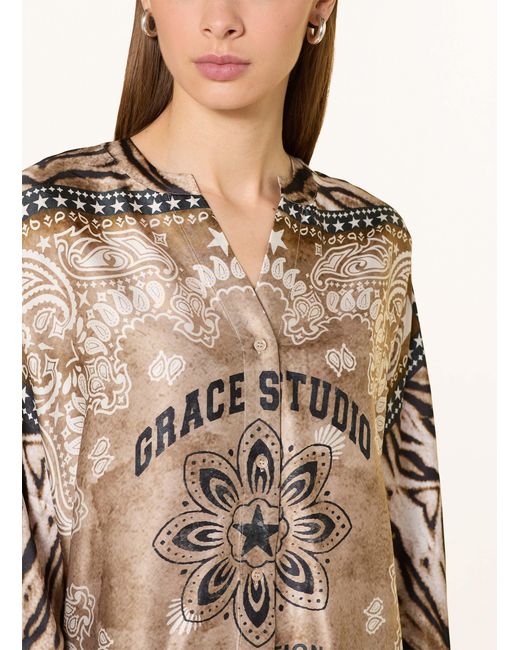 Grace Natural Satinbluse