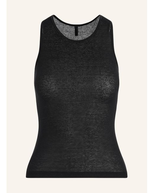 Skims Black Lounge-Top SHEER COTTON