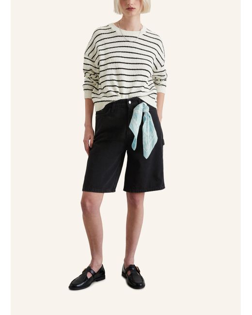 Marc O' Polo White Streifenpullover