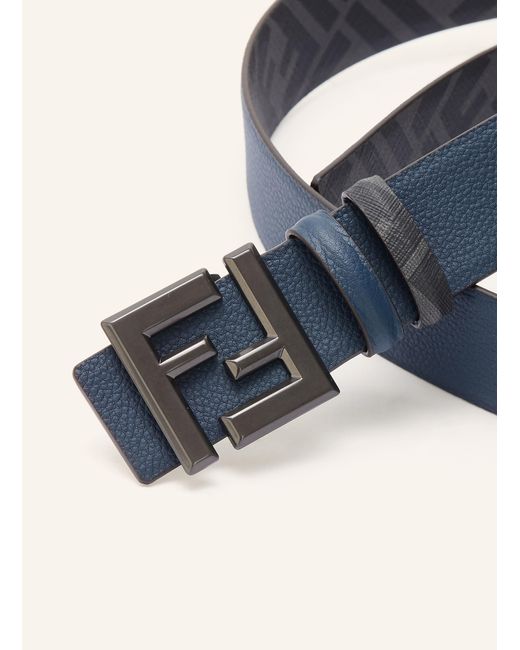 Fendi Ledergürtel in Blue für Herren