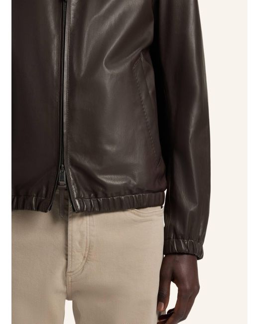 Boss Lederjacke L-MUBUK2 Regular Fit in Black für Herren