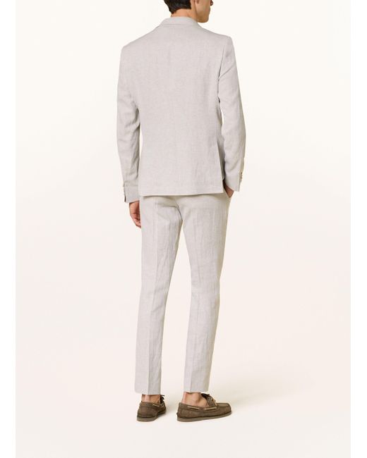 Sand Copenhagen Anzugsakko Slim Fit mit Leinen in White für Herren