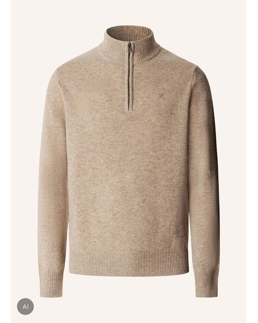 Hackett Pullover LAMBSWOOL HZIP in Natural für Herren