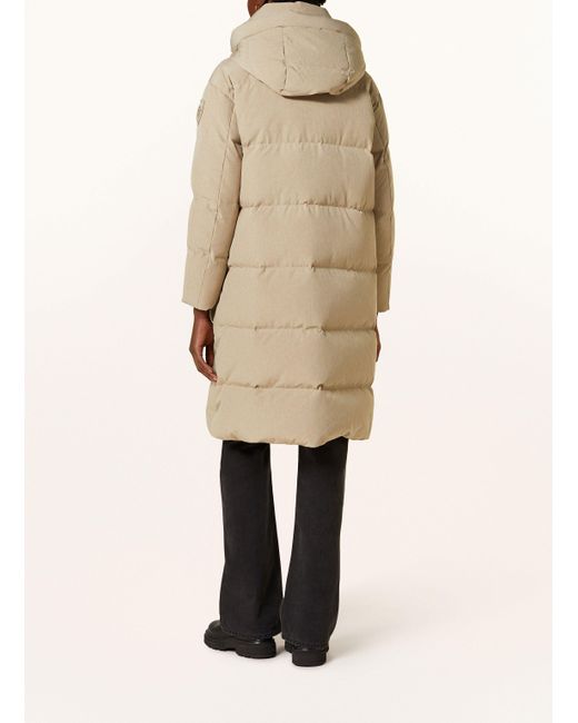 Blauer Natural Daunenmantel LUCY