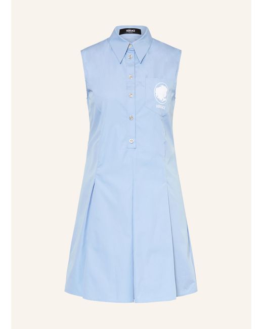 Versace Blue Hemdblusenkleid