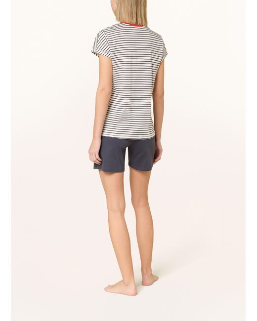 Schiesser Gray Shorty-Schlafanzug CASUAL ESSENTIALS