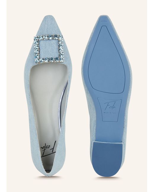 Festa Blue Ballerinas AMAIA mit Schmucksteinen