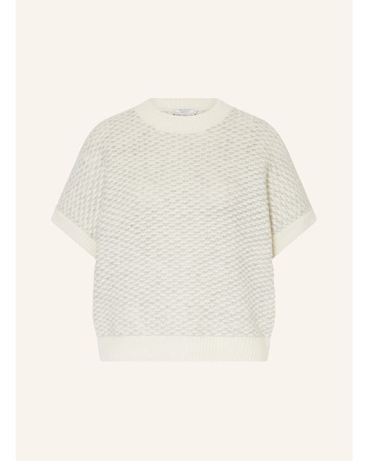 Peserico Natural Pullover mit Alpaka und Glitzergarn