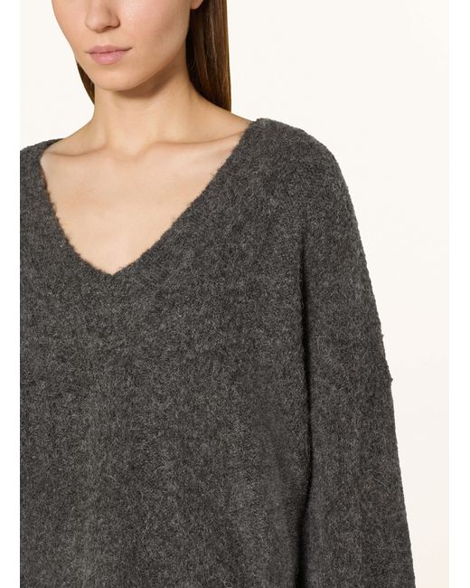 MARC AUREL Gray Oversized-Pullover