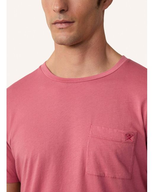 Hackett T-Shirt GMD POCKET TEE in Pink für Herren