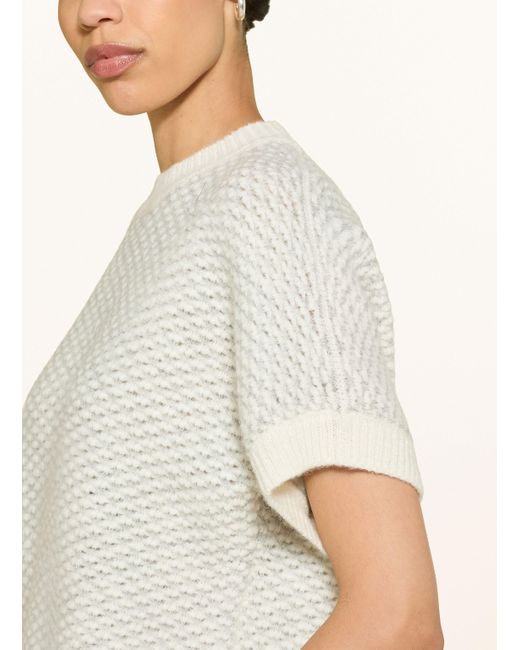 Peserico Natural Pullover mit Alpaka und Glitzergarn