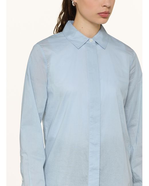 Closed Blue Oversized-Hemdbluse