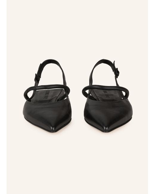 Pomme D'or Black Slingballerinas ANYA