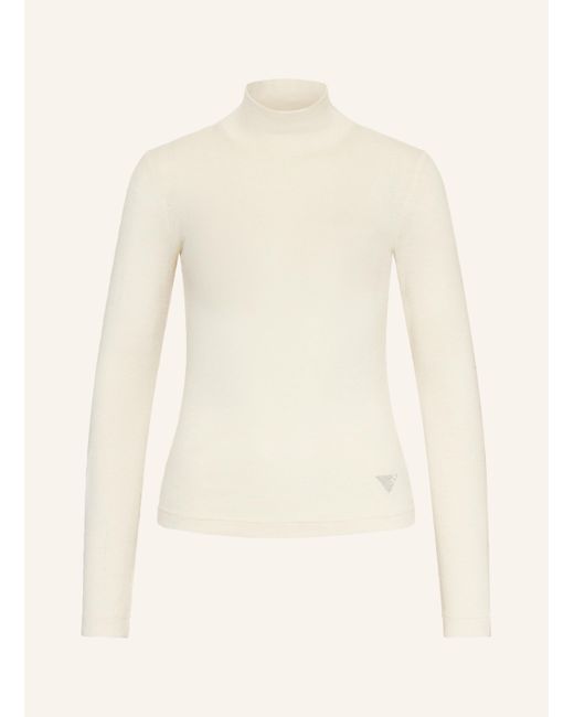 Guess Natural Longsleeve LICIA mit Schmucksteinen