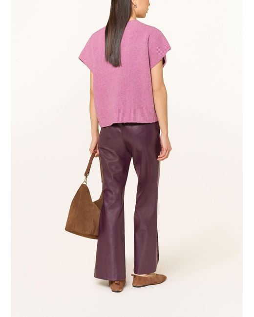 MARC AUREL Pink Strickshirt mit Glitzergarn