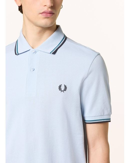 Fred Perry Piqué-Poloshirt in Blue für Herren