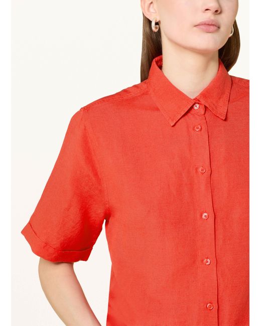 Fynch-Hatton Red Hemdbluse mit Leinen