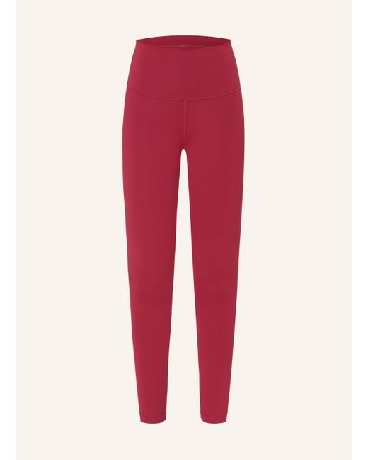 lululemon athletica Red Tights WUNDER TRAIN HR 25IN