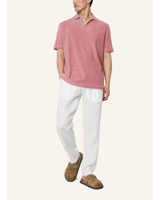 Marc O' Polo Frottee-Poloshirt Regular Fit in Pink für Herren