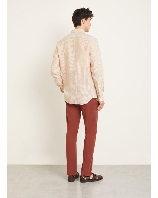 Zegna Leinenhemd Regular Fit in Natural für Herren
