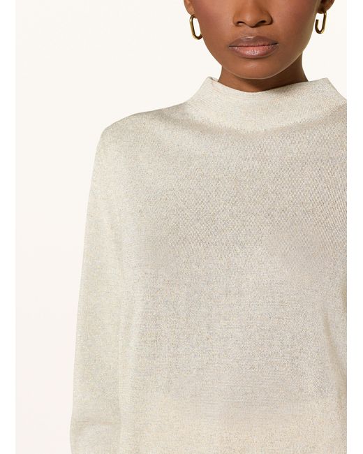 Monari Natural Pullover mit Glitzergarn