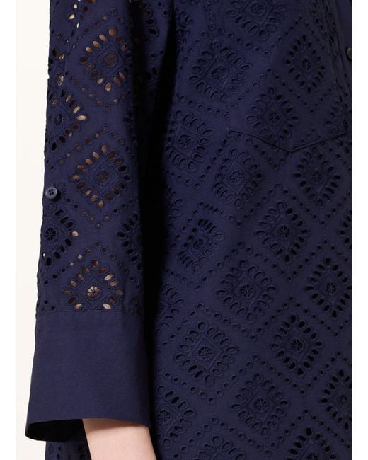 Hobbs Blue Hemdblusenkleid MARCIA aus Lochspitze mit 3/4-Arm