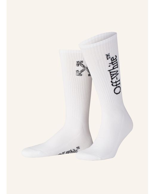 Off-White c/o Virgil Abloh Natural Socken ARROW SCRIBBLE