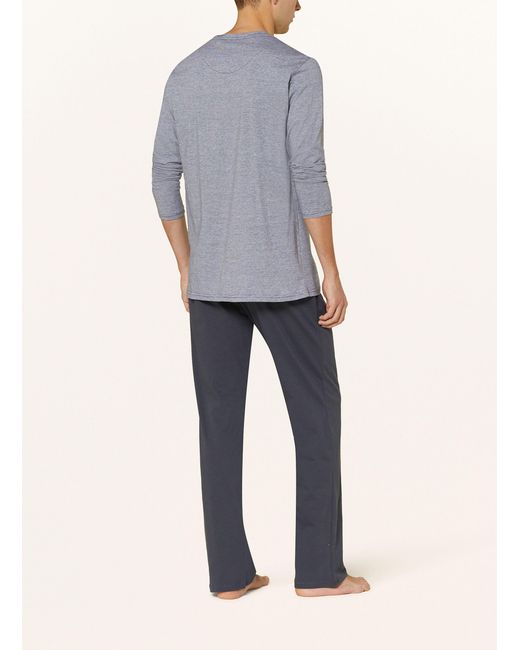 Schiesser Schlafanzug SELECTED! PREMIUM INSPIRATION in Blue für Herren