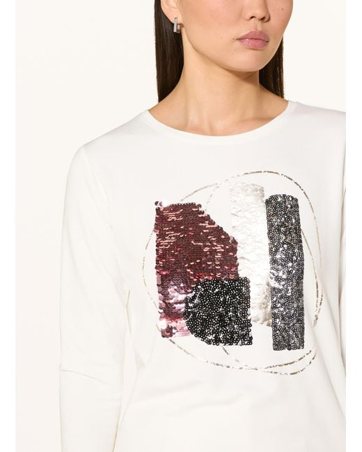 BETTY&CO Natural Shirt mit 3/4-Arm und Pailletten