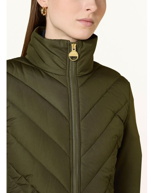 Barbour Green Steppjacke NATALIA im Materialmix