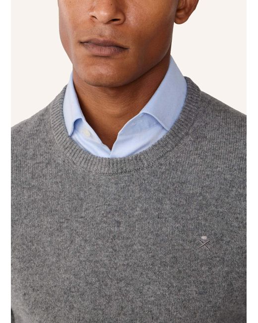 Hackett Pullover LAMBSWOOL CREW in Gray für Herren
