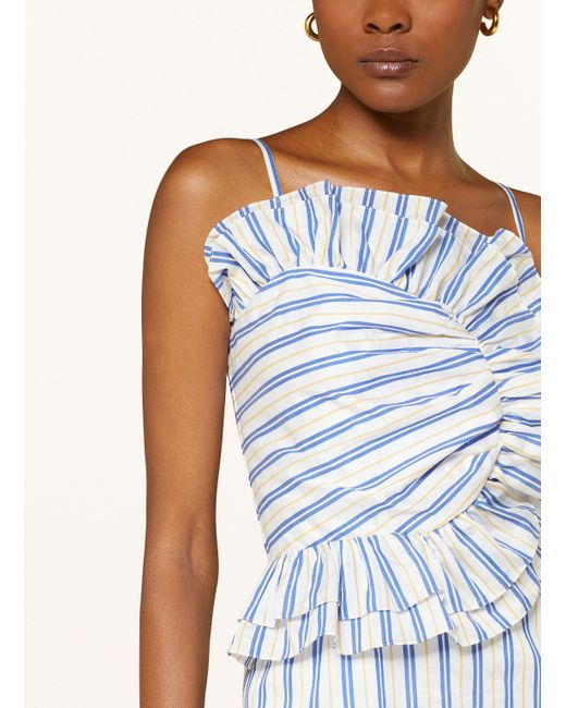 Claudie Pierlot Blue Kleid mit Rüschen