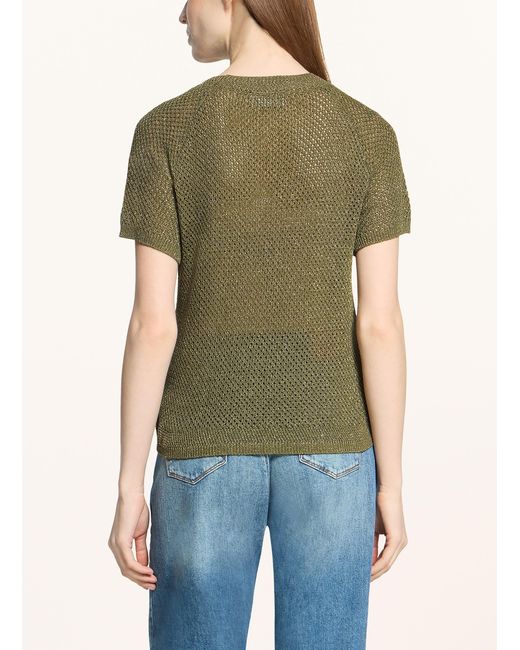 Cartoon Green Strickshirt mit Glitzergarn