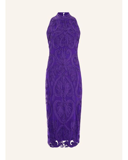 Phase Eight Purple Mesh-Kleid ANDREA