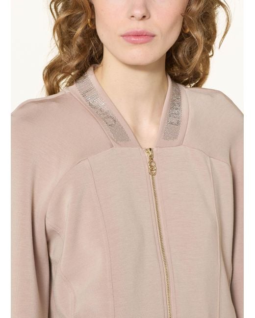 Liu Jo Natural Sweatjacke mit Schmucksteinen