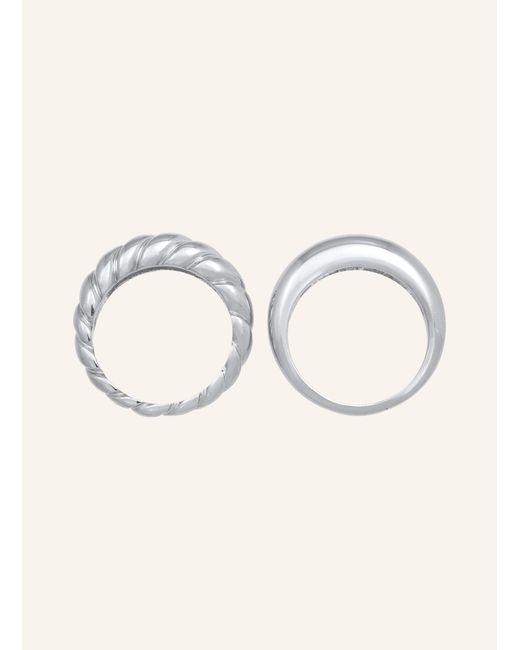 Elli Jewelry Gray 2er-Set Ringe