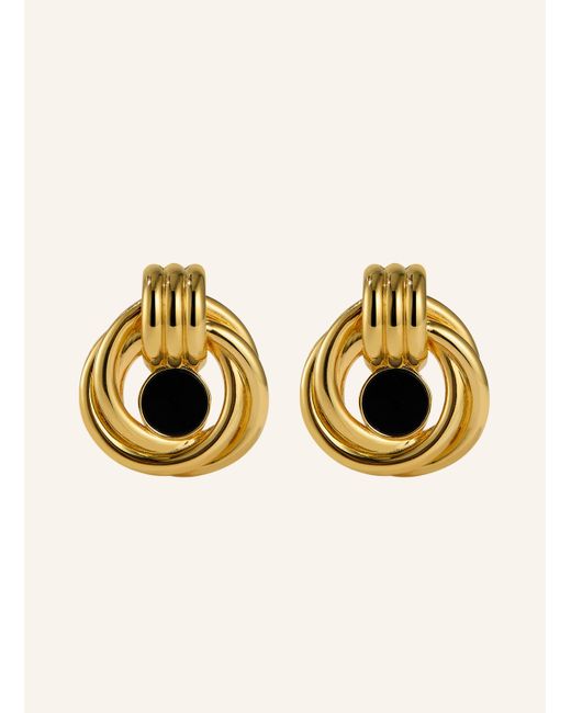 BRUNA The Label Metallic Ohrringe TUSCANY mit Onyx