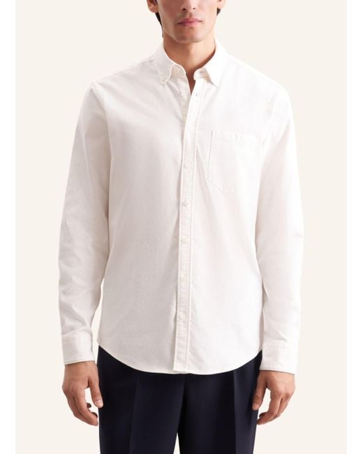 Seidensticker Flanellhemd Regular Fit in Natural für Herren