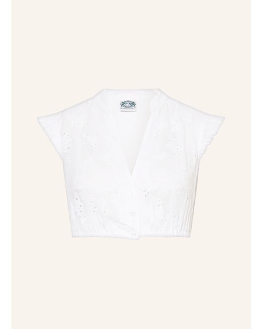 hammerschmid Natural Dirndlbluse ANJA mit Lochspitze