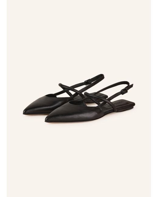 Pomme D'or Black Slingballerinas ANYA