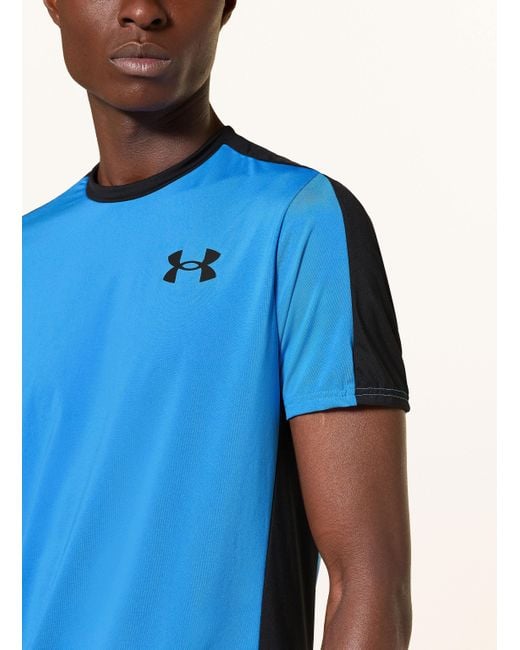 Under Armour T-Shirt HEATGEAR® WORDMARK in Blue für Herren