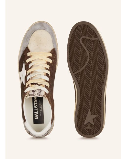 Golden Goose Deluxe Brand Sneaker BALL STAR in Natural für Herren