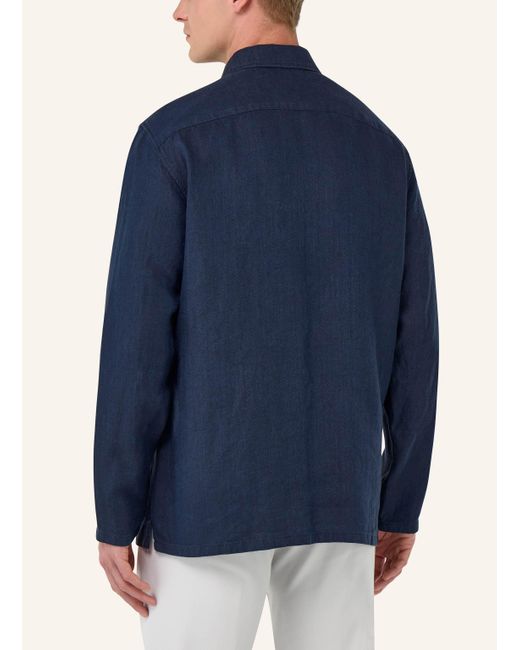 Boggi Overshirt aus Leinen in Blue für Herren