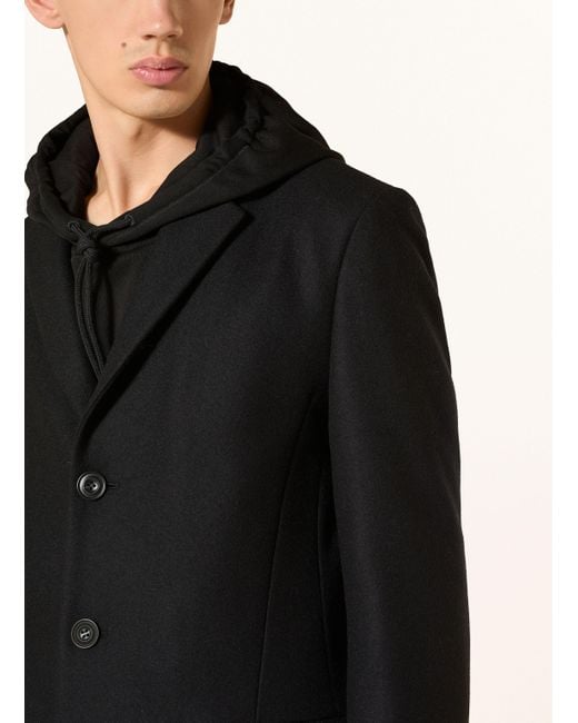 HUGO Wollmantel MIGOR2541 in Black für Herren