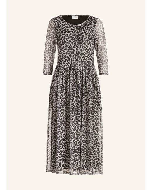 ROBE LÉGÈRE Multicolor Mesh-Kleid mit 3/4-Arm