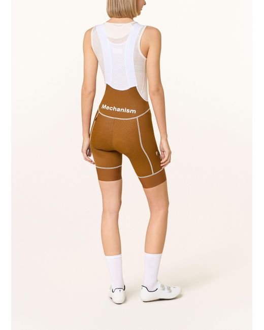 Pas Normal Studios White Radhose MECHANISM BIBS mit Trägern und gepolstertem Einsatz