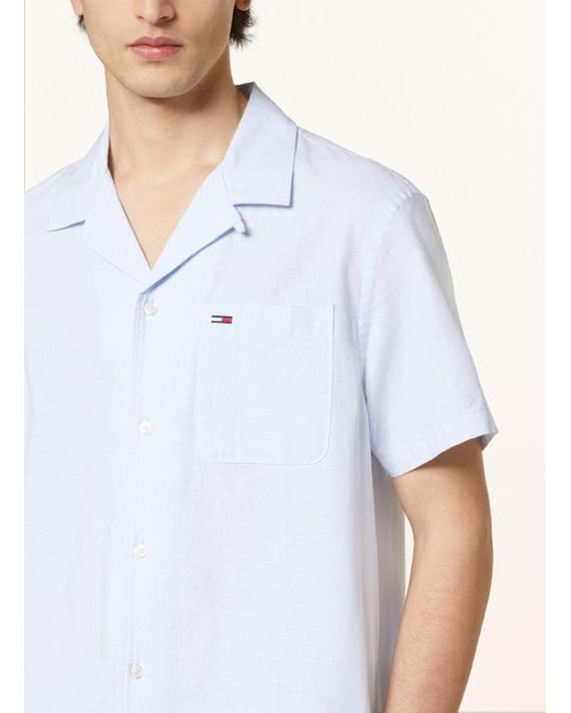 Tommy Hilfiger Kurzarm-Hemd Regular Fit mit Leinen in White für Herren