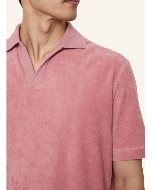 Marc O' Polo Frottee-Poloshirt Regular Fit in Pink für Herren