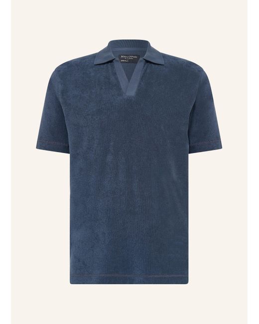 Marc O' Polo Frottee-Poloshirt Regular Fit in Blue für Herren
